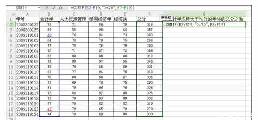 sumifs函数的使用例子,sumifs函数的用法理解